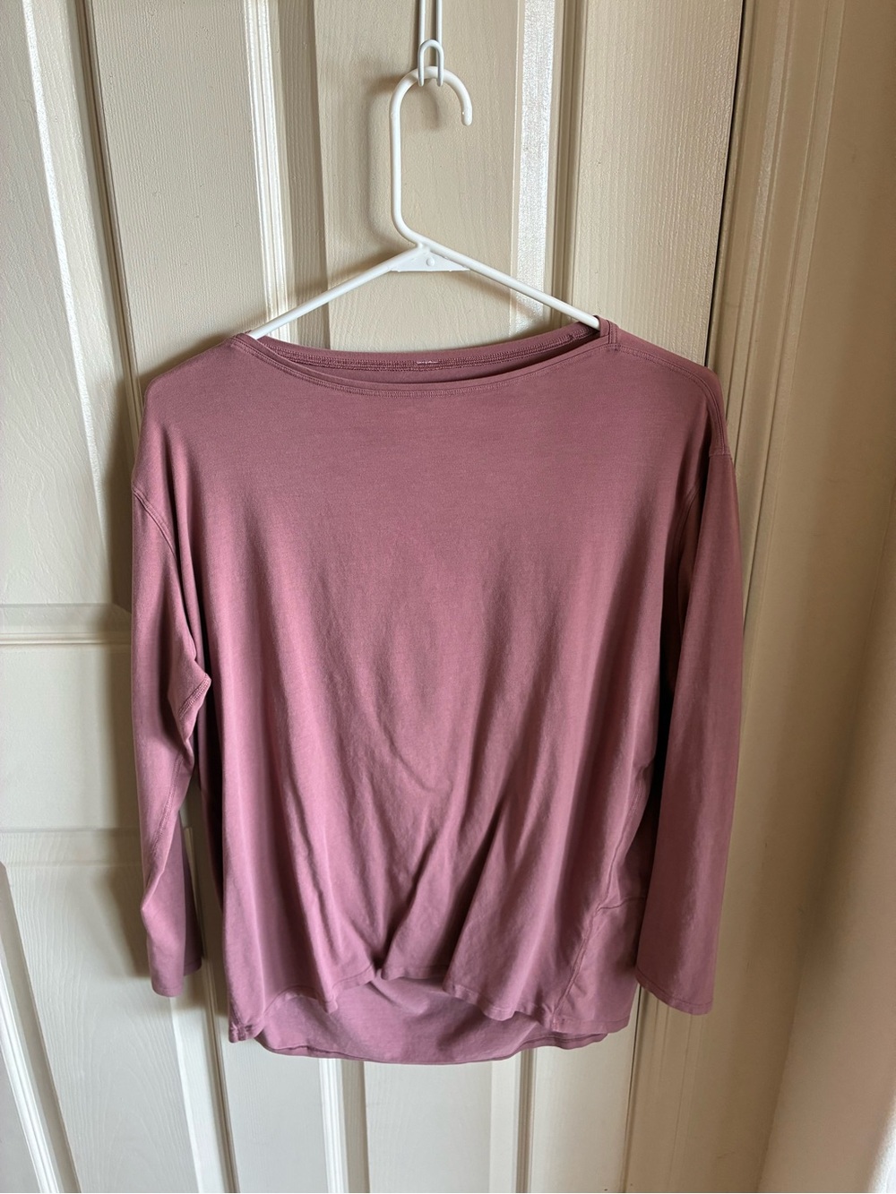 lululemon athletica Long Sleeve Scoop Neck Top — Mauve Pink